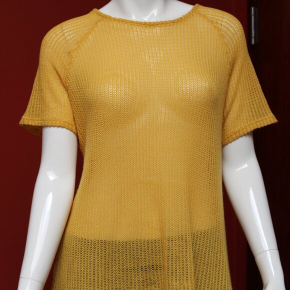 Coin 1804 Yellow Knit Blouse - Picture 1 of 12